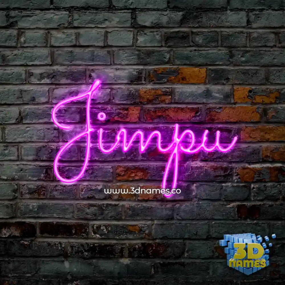 jimpu in Pink Neon style - 3D name wallpaper