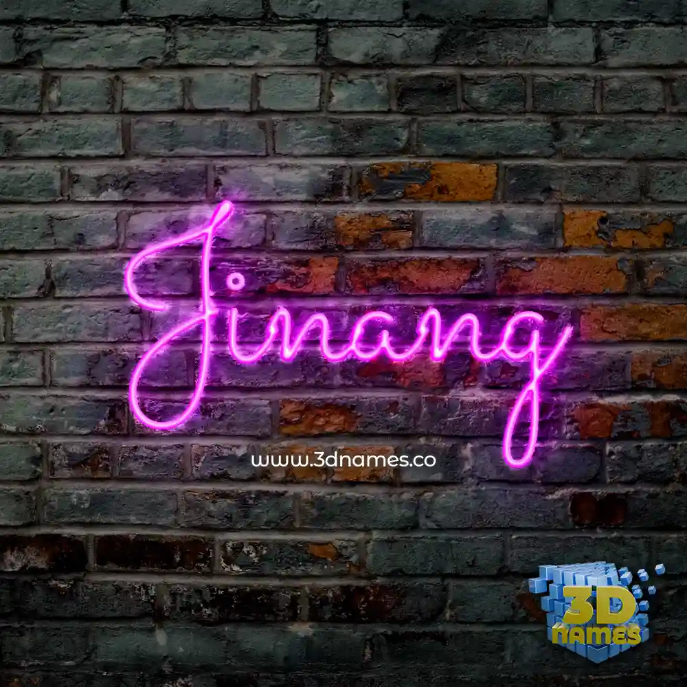 jinang in Pink Neon style - 3D name wallpaper