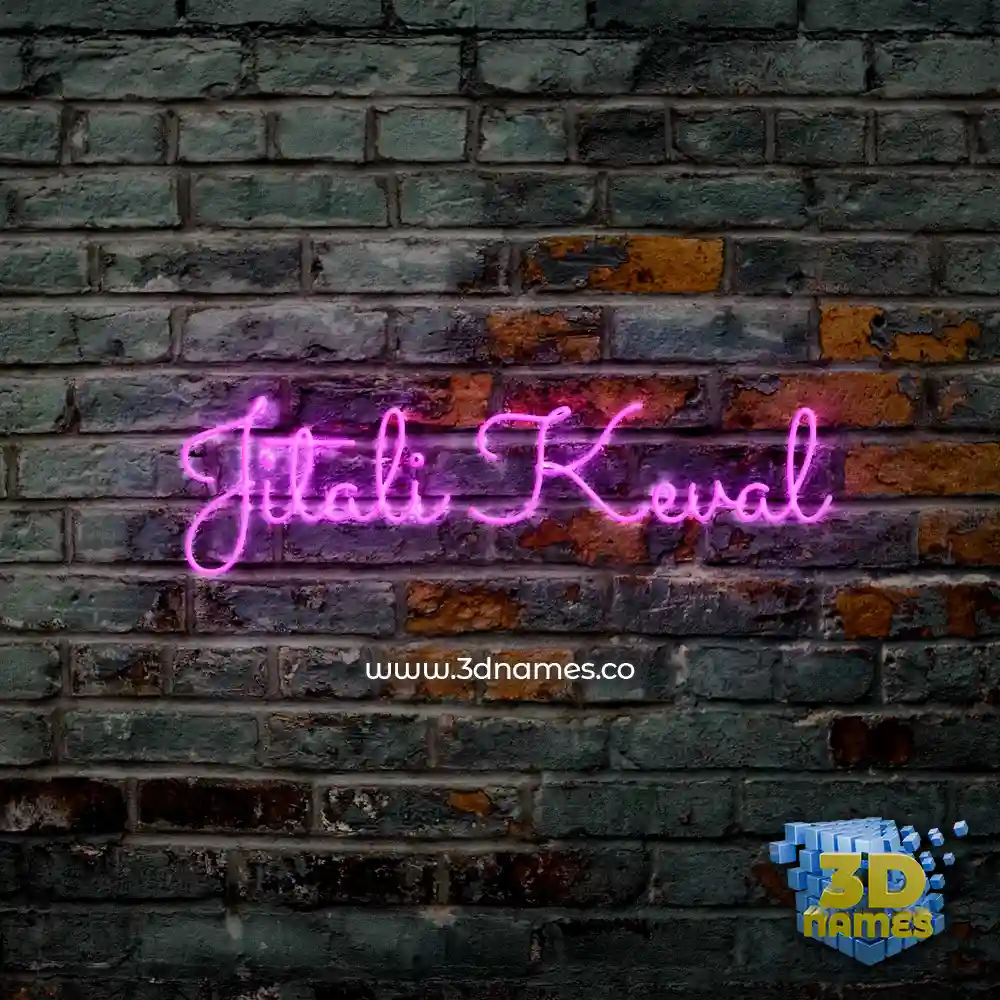 jitali keval in Pink Neon style - 3D name wallpaper