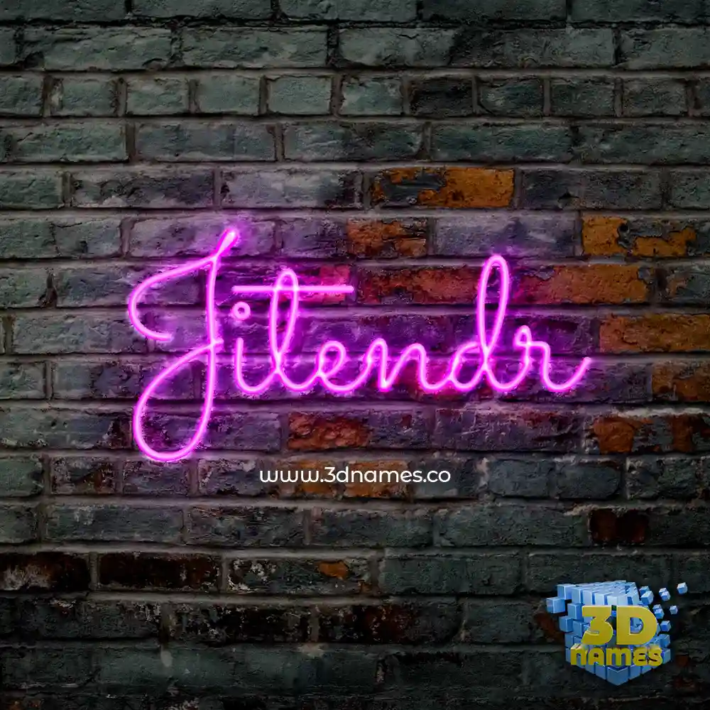 jitendr in Pink Neon style - 3D name wallpaper