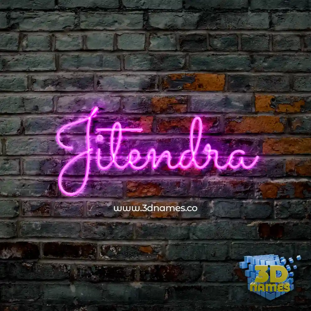 jitendra in Pink Neon style - 3D name wallpaper