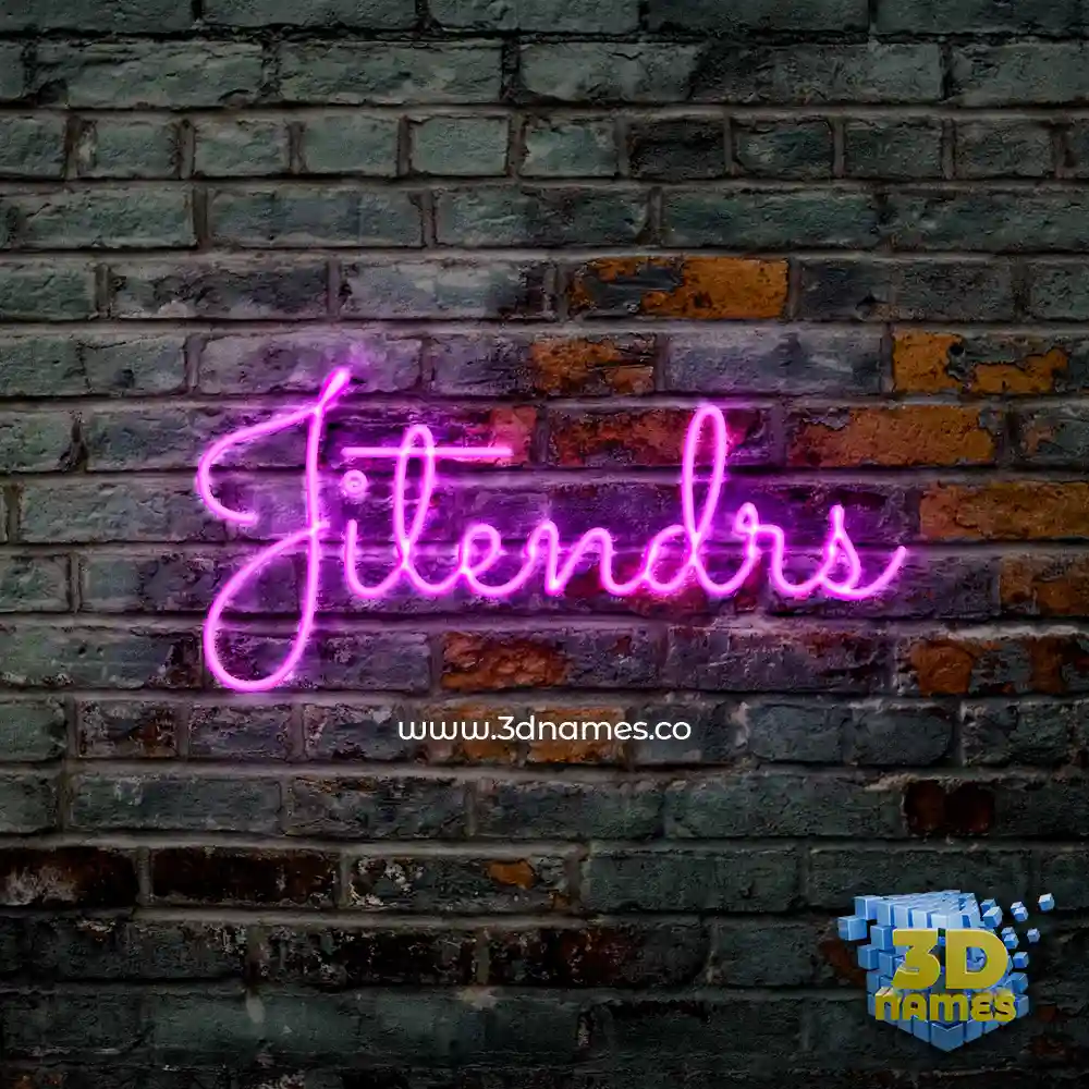 jitendrs in Pink Neon style - 3D name wallpaper
