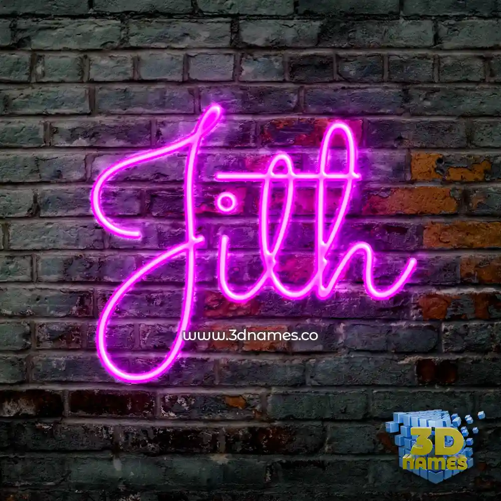 jith in Pink Neon style - 3D name wallpaper