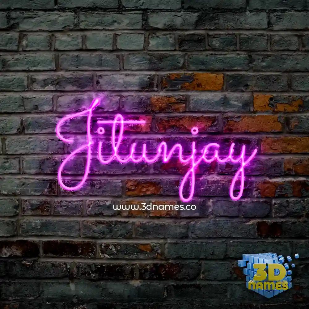 jitunjay in Pink Neon style - 3D name wallpaper