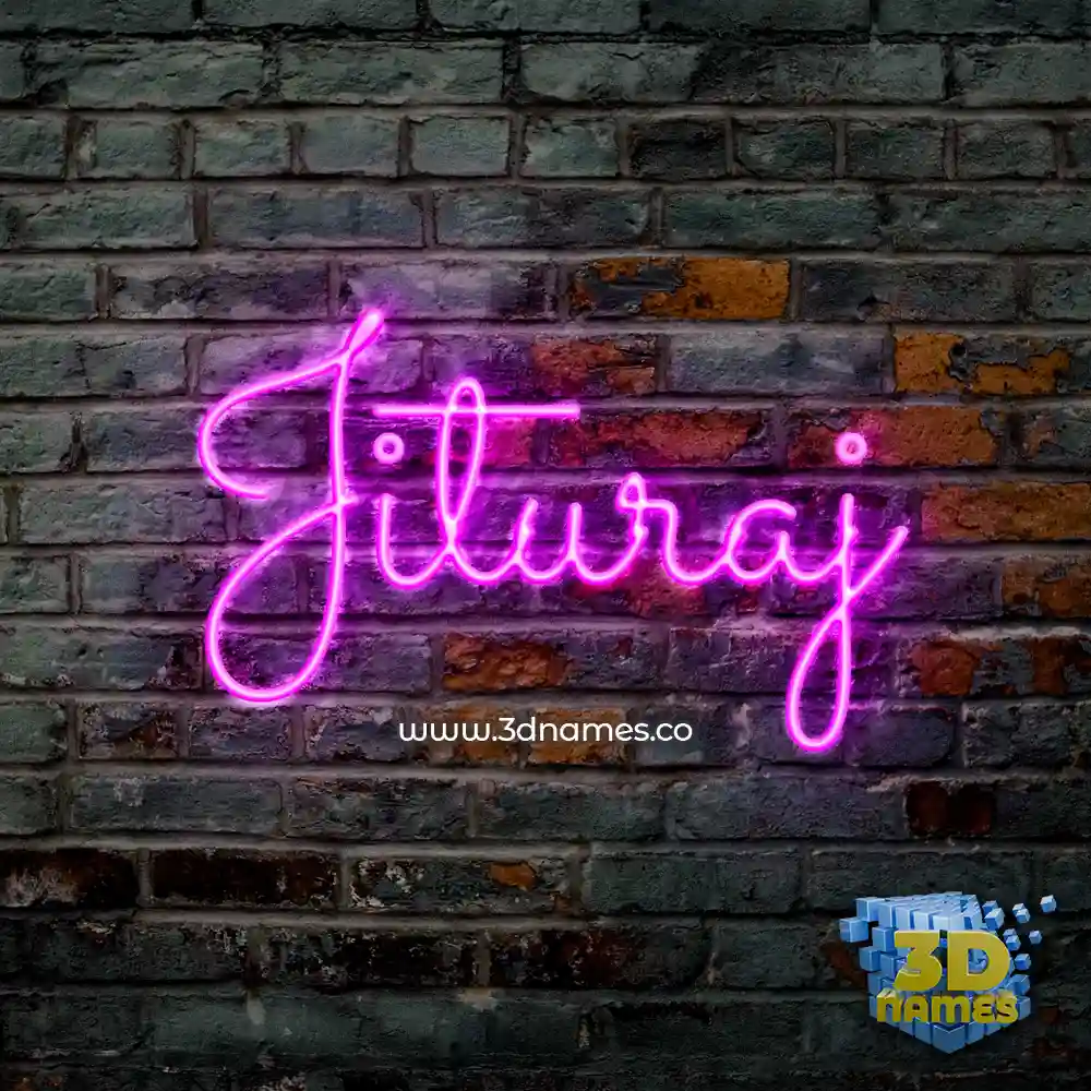 jituraj in Pink Neon style - 3D name wallpaper
