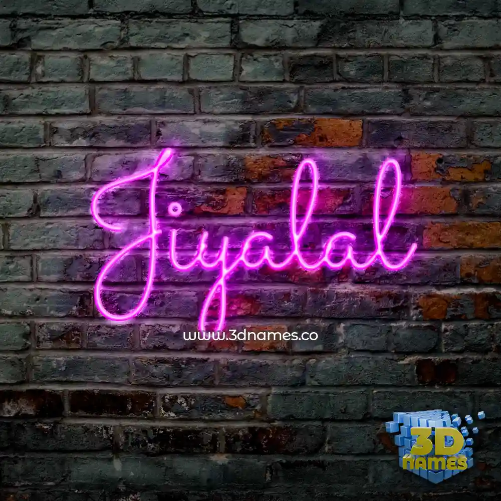 jiyalal in Pink Neon style - 3D name wallpaper