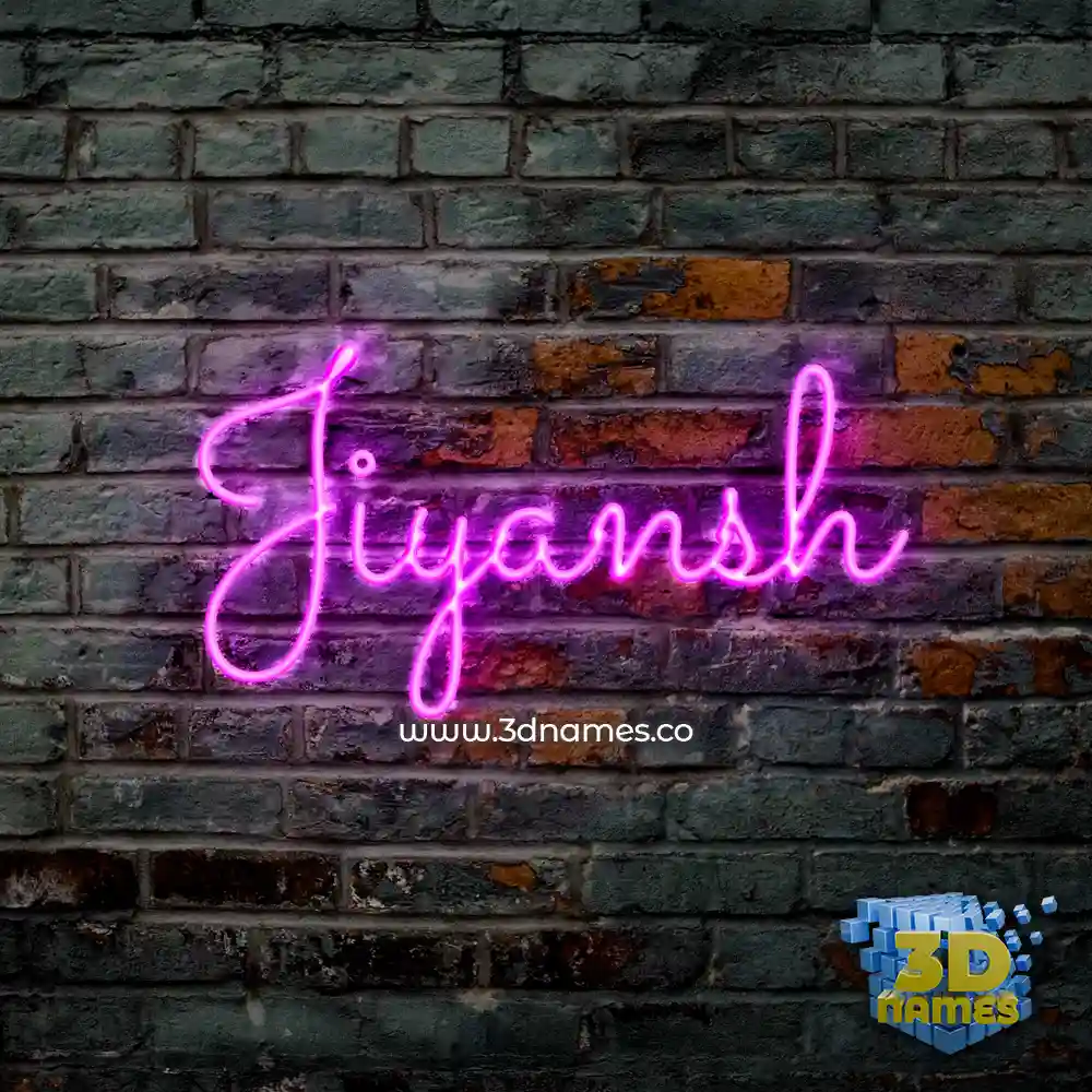 jiyansh in Pink Neon style - 3D name wallpaper
