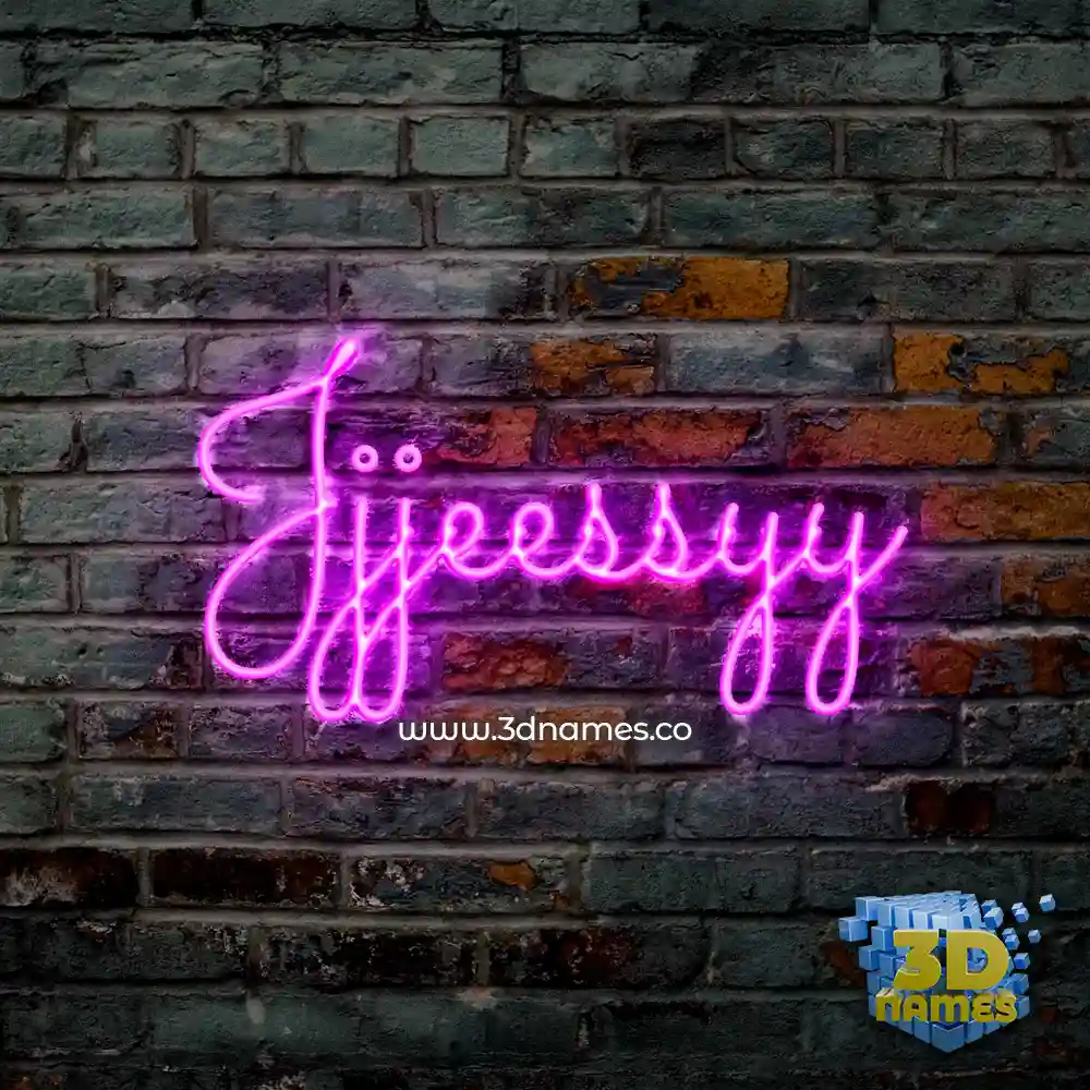 jjjeessyy in Pink Neon style - 3D name wallpaper
