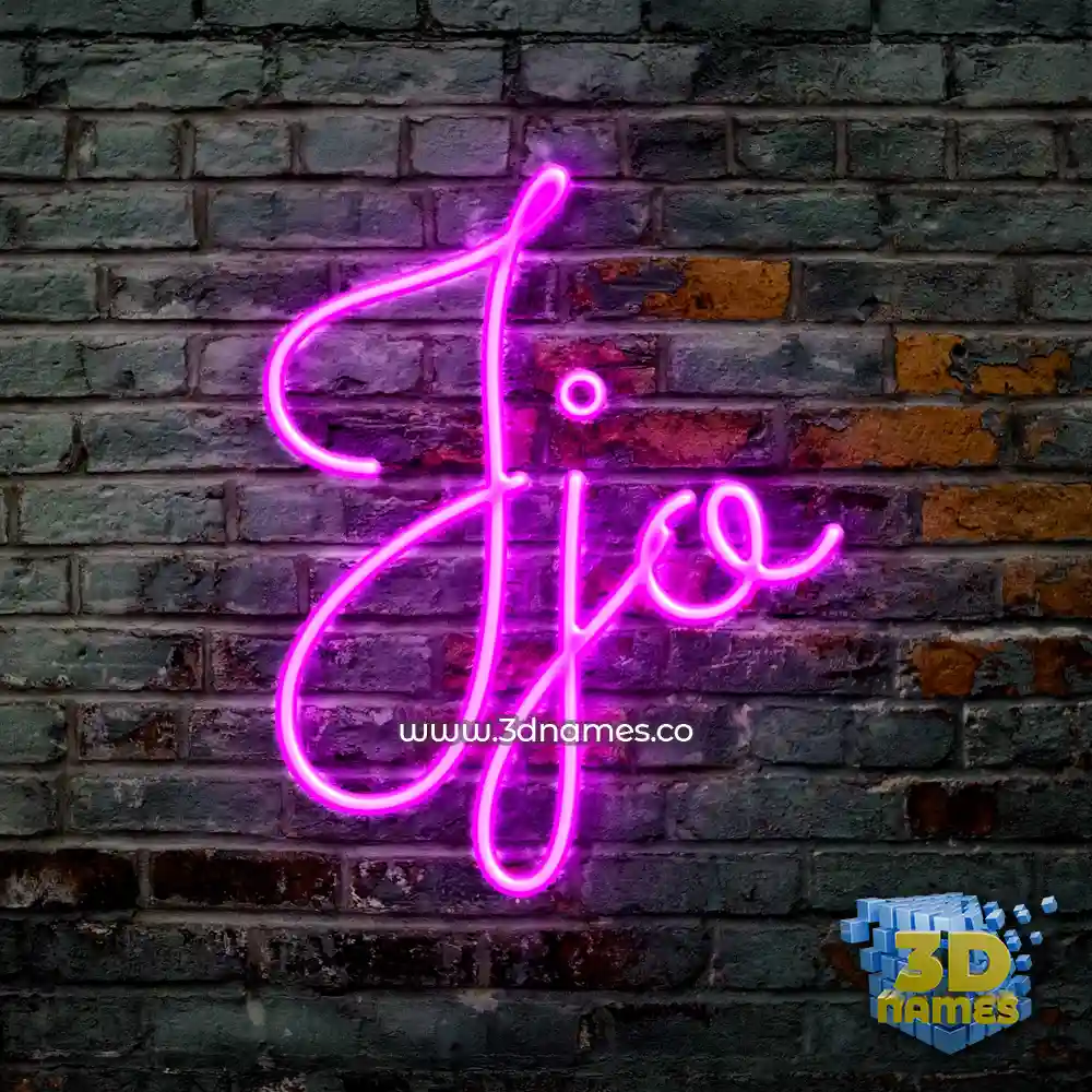 jjo in Pink Neon style - 3D name wallpaper
