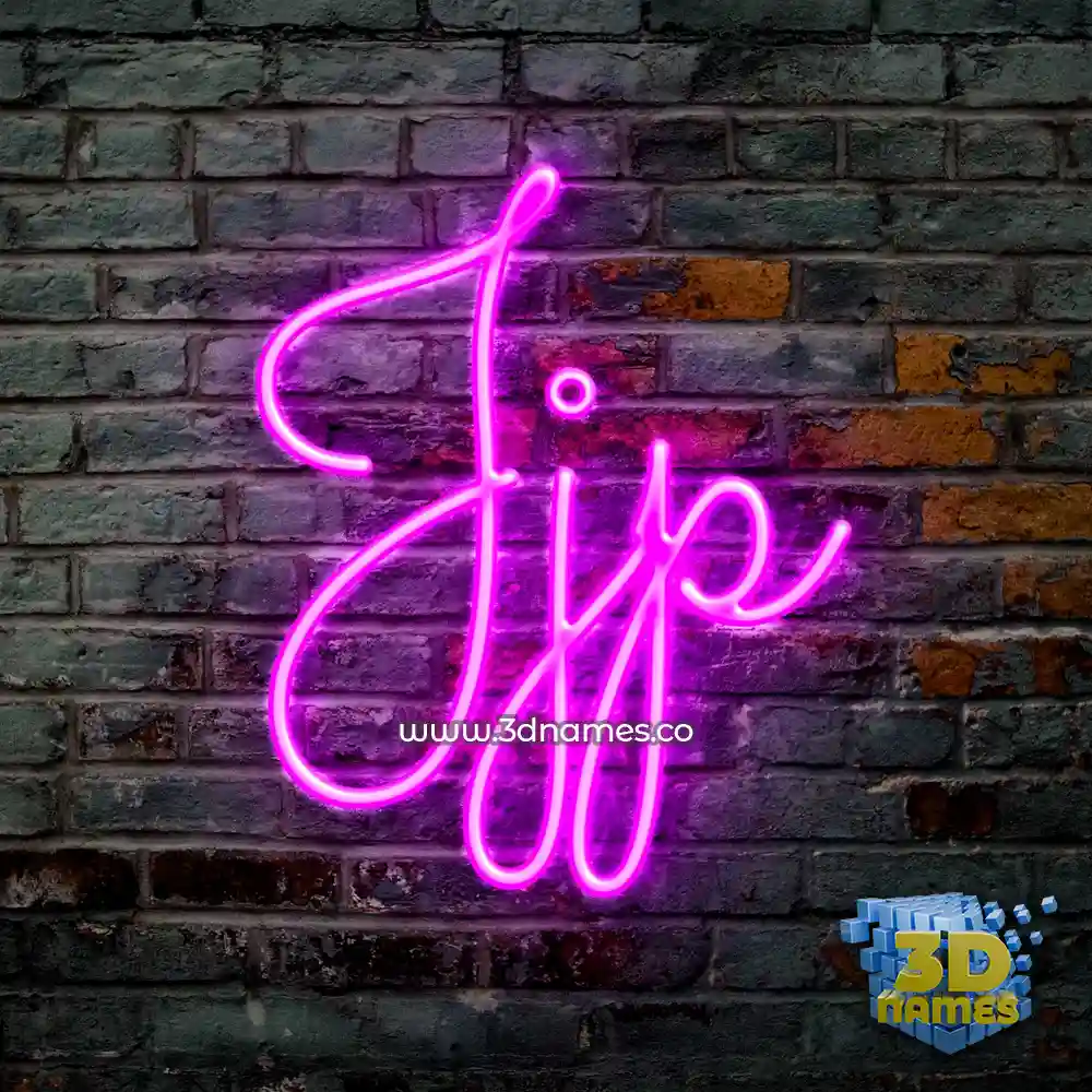 jjp in Pink Neon style - 3D name wallpaper