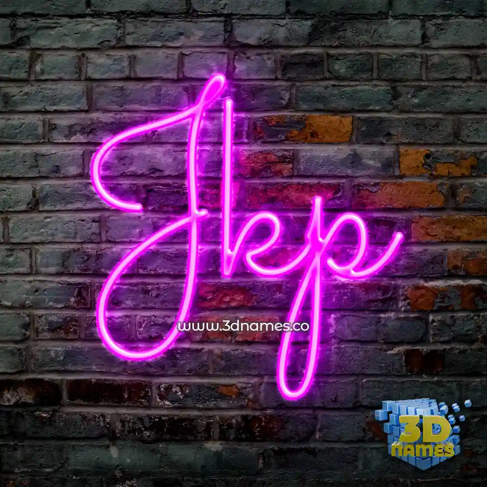 jkp in Pink Neon style - 3D name wallpaper