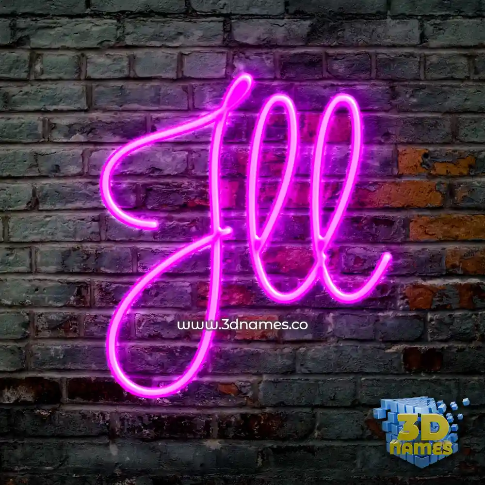 jll in Pink Neon style - 3D name wallpaper