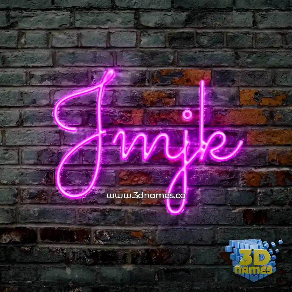 jmjk in Pink Neon style - 3D name wallpaper