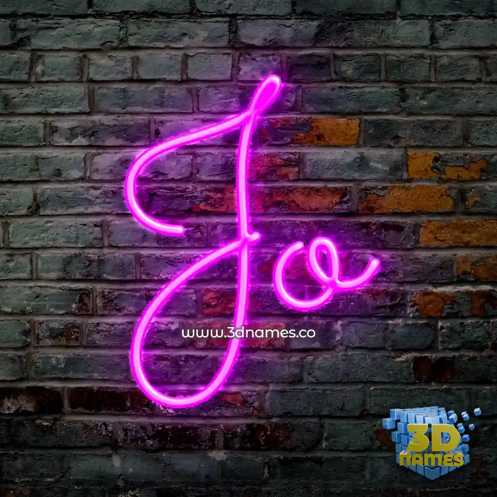 jo in Pink Neon style - 3D name wallpaper