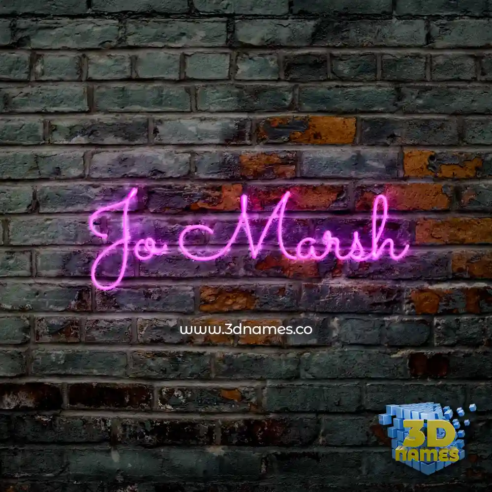 jo marsh in Pink Neon style - 3D name wallpaper