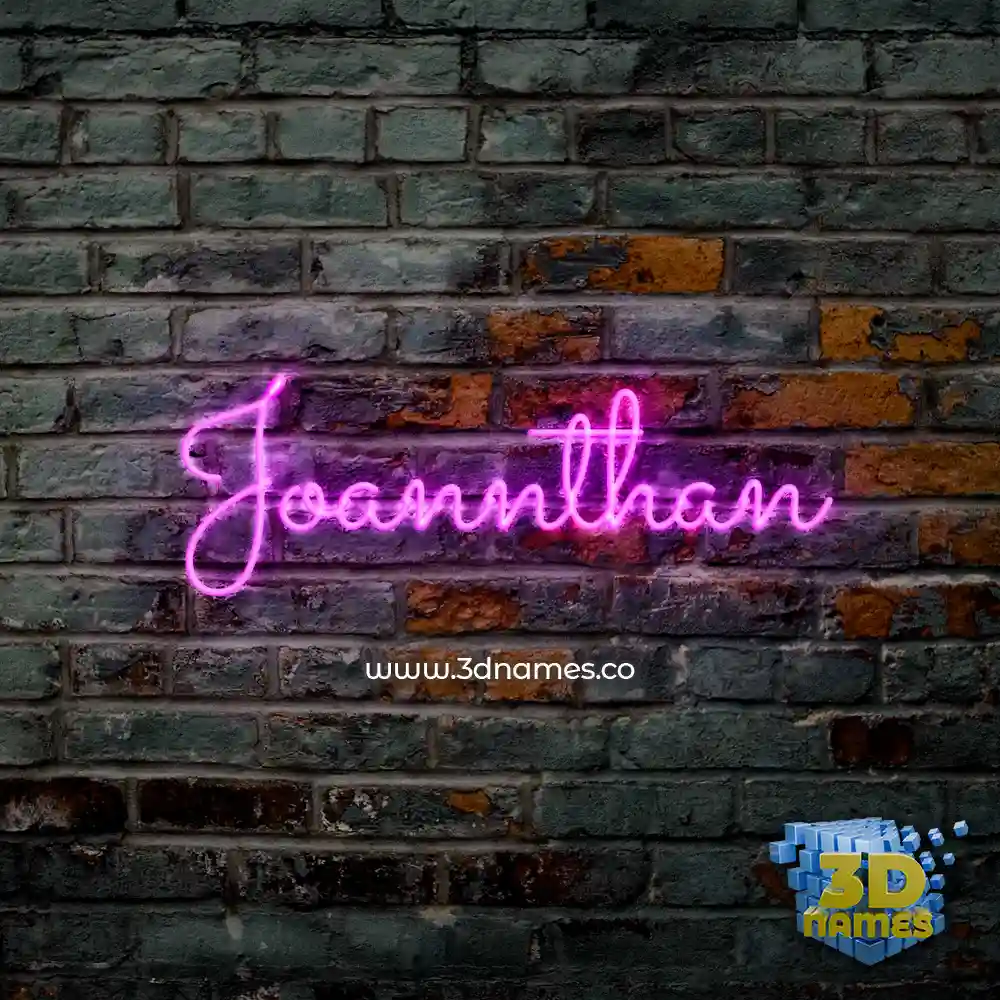 joannthan in Pink Neon style - 3D name wallpaper