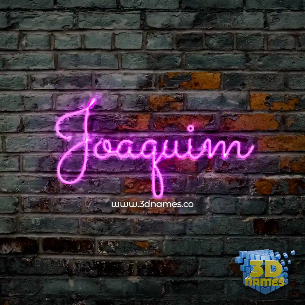 joaquim in Pink Neon style - 3D name wallpaper