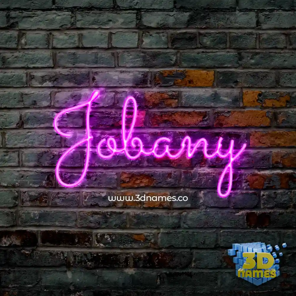jobany in Pink Neon style - 3D name wallpaper