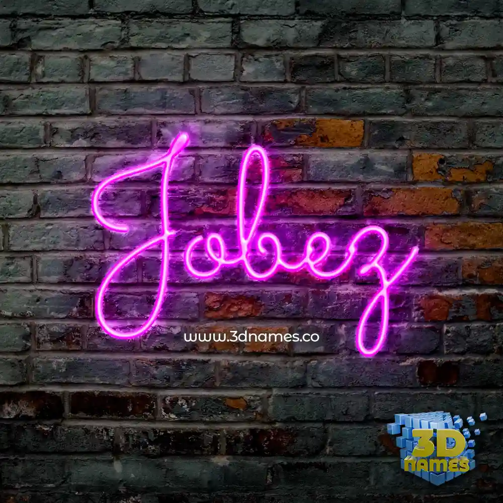 jobez in Pink Neon style - 3D name wallpaper