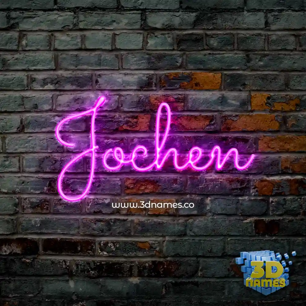 jochen in Pink Neon style - 3D name wallpaper