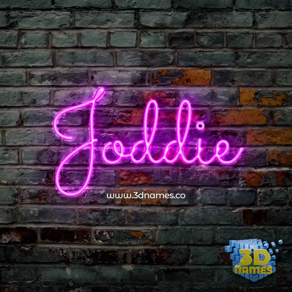 joddie in Pink Neon style - 3D name wallpaper