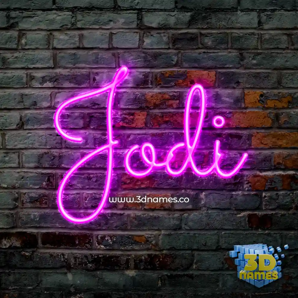 jodi in Pink Neon style - 3D name wallpaper