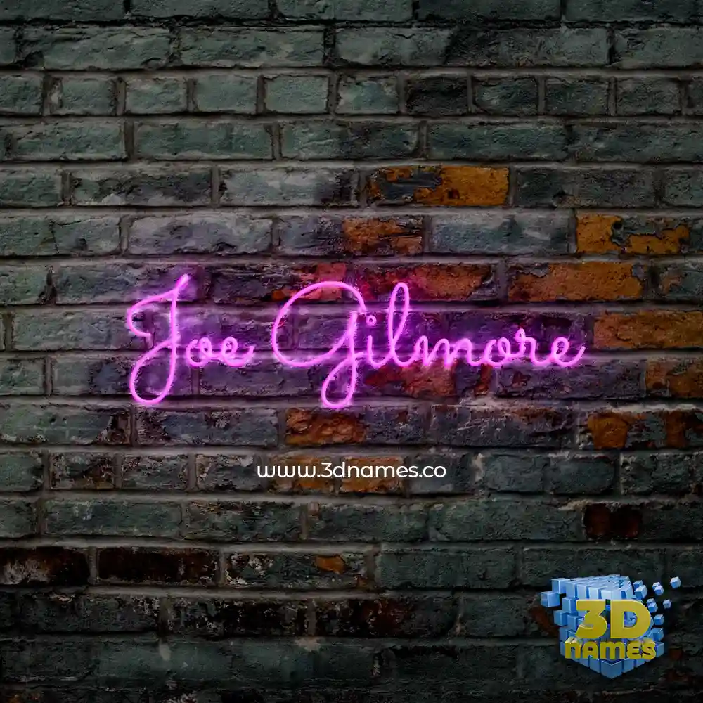 joe gilmore in Pink Neon style - 3D name wallpaper