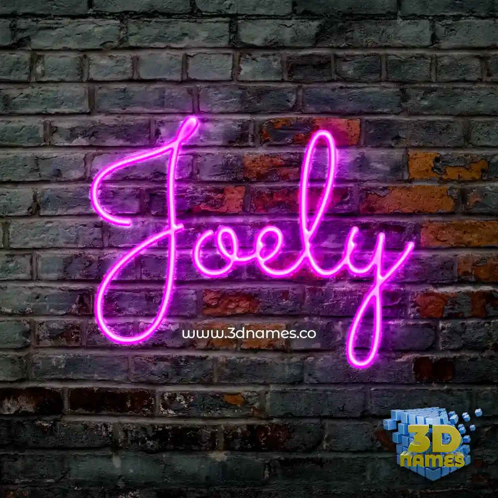 joely in Pink Neon style - 3D name wallpaper