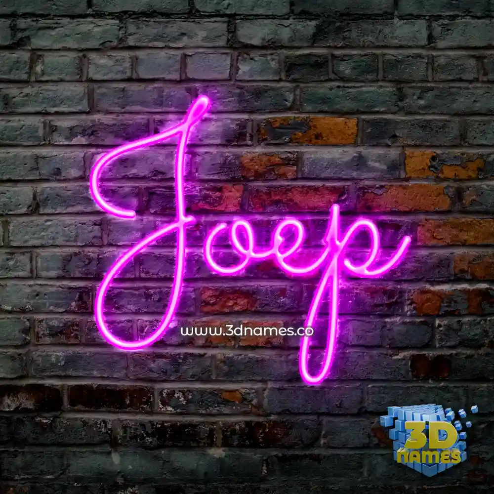 joep in Pink Neon style - 3D name wallpaper