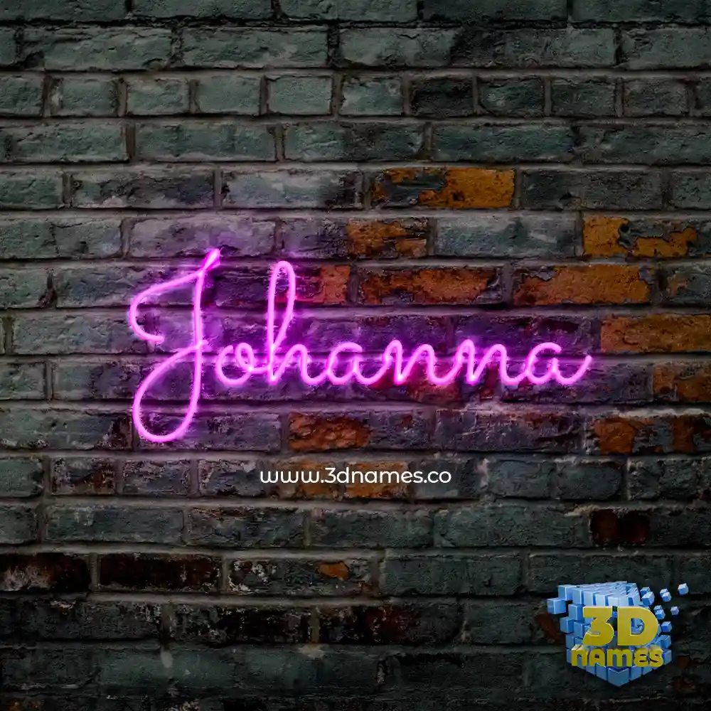 johanna in Pink Neon style - 3D name wallpaper