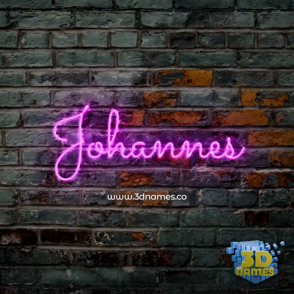 johannes in Pink Neon style - 3D name wallpaper