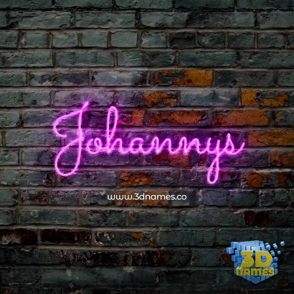 johannys in Pink Neon style - 3D name wallpaper