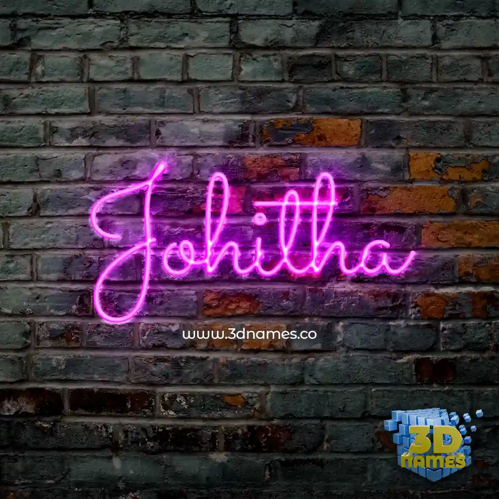 johitha in Pink Neon style - 3D name wallpaper