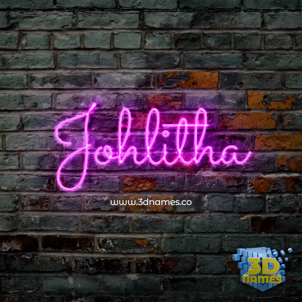 johlitha in Pink Neon style - 3D name wallpaper