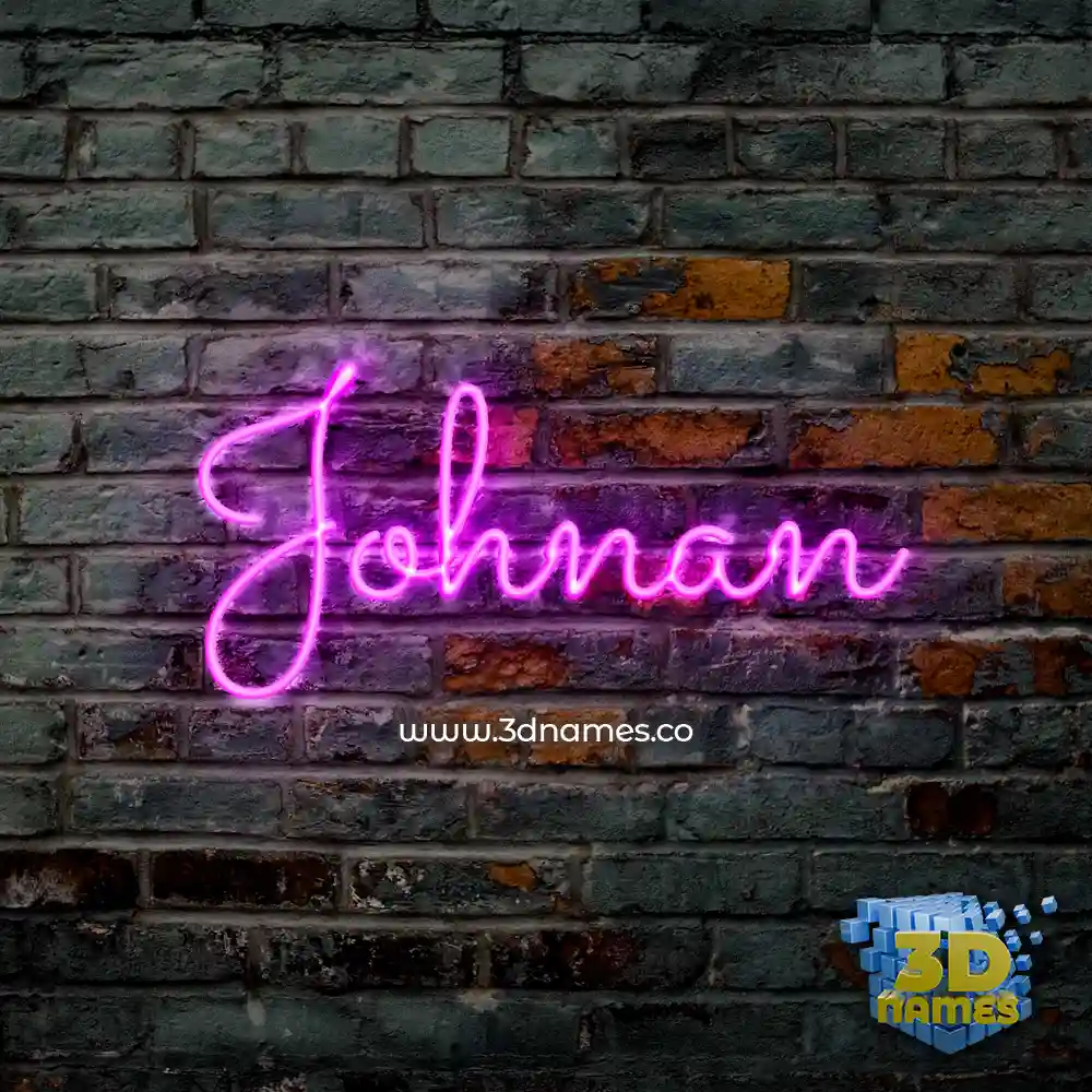 johnan in Pink Neon style - 3D name wallpaper