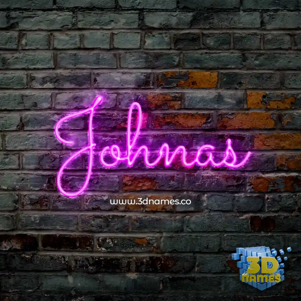 johnas in Pink Neon style - 3D name wallpaper