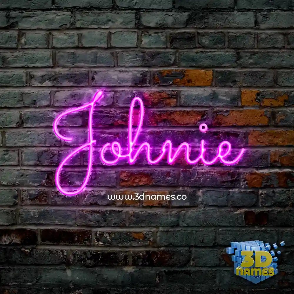 johnie in Pink Neon style - 3D name wallpaper