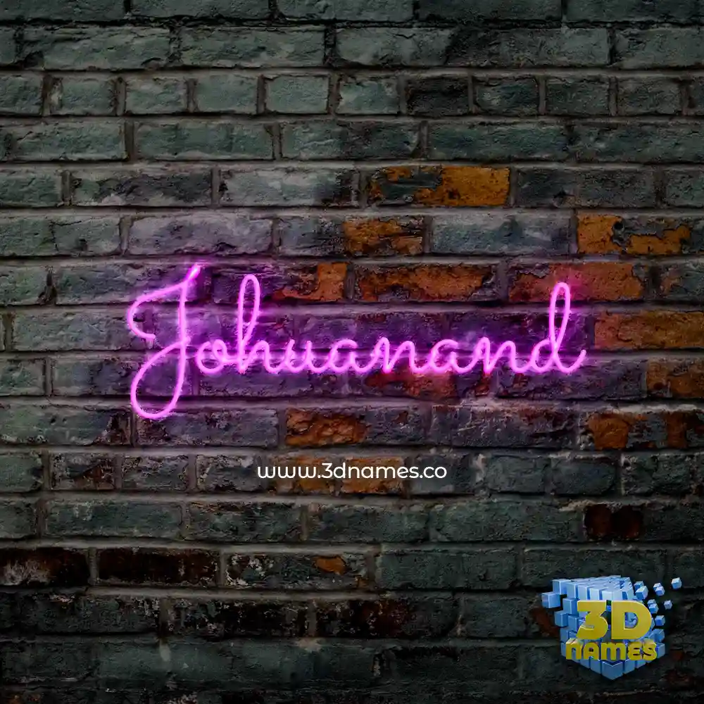 johuanand in Pink Neon style - 3D name wallpaper