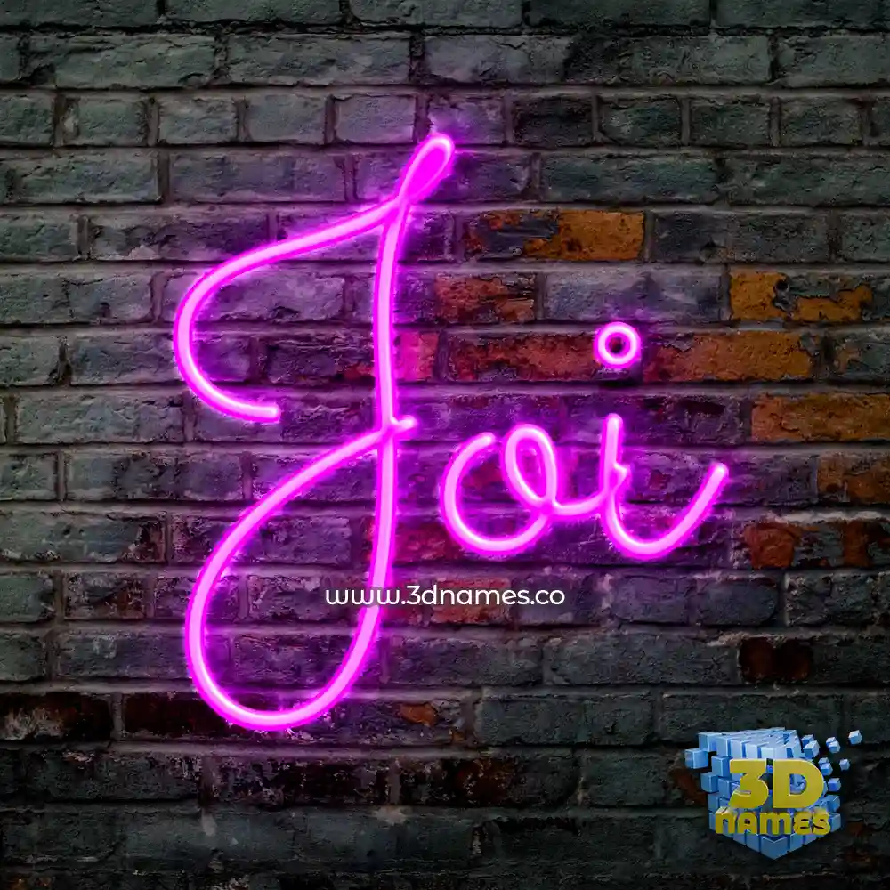 joi in Pink Neon style - 3D name wallpaper