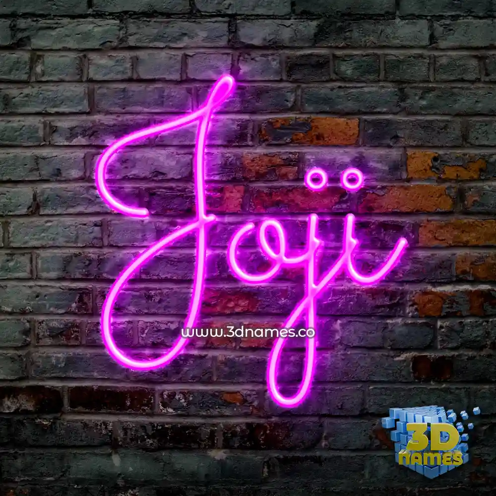 joji in Pink Neon style - 3D name wallpaper