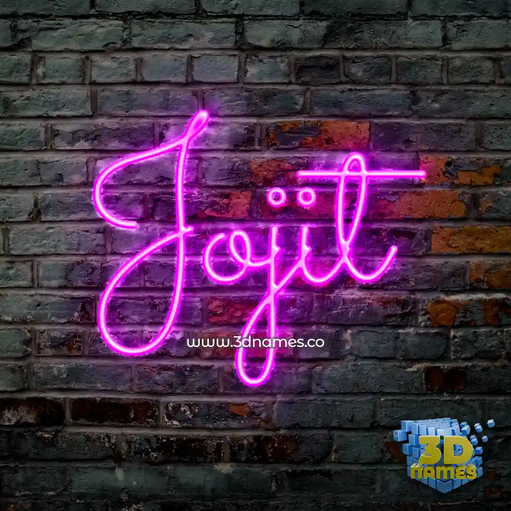 jojit in Pink Neon style - 3D name wallpaper