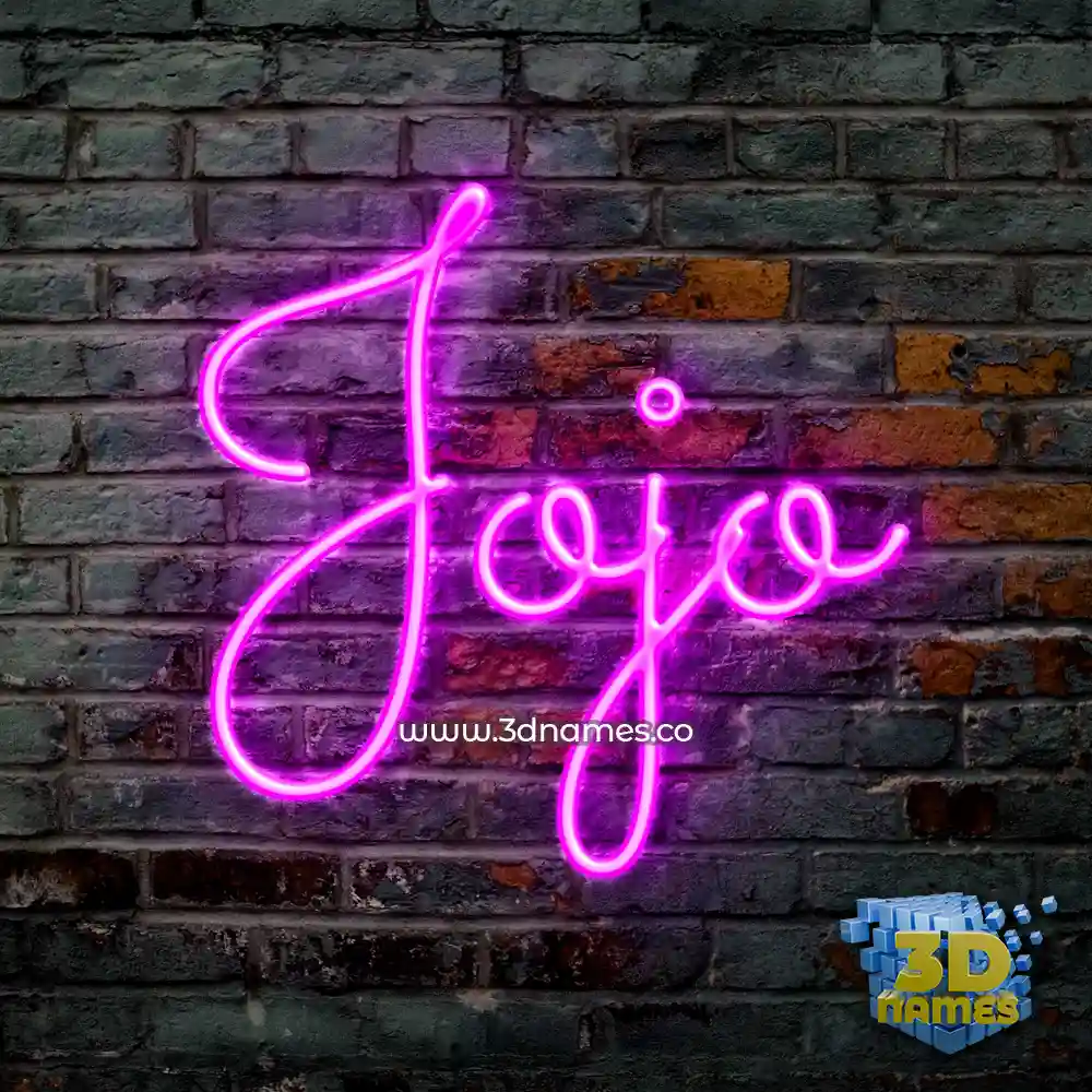 jojo in Pink Neon style - 3D name wallpaper