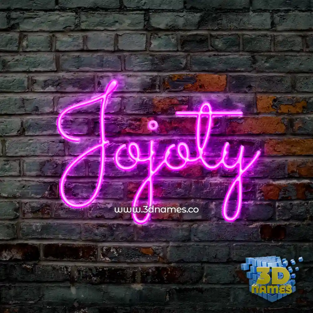 jojoty in Pink Neon style - 3D name wallpaper