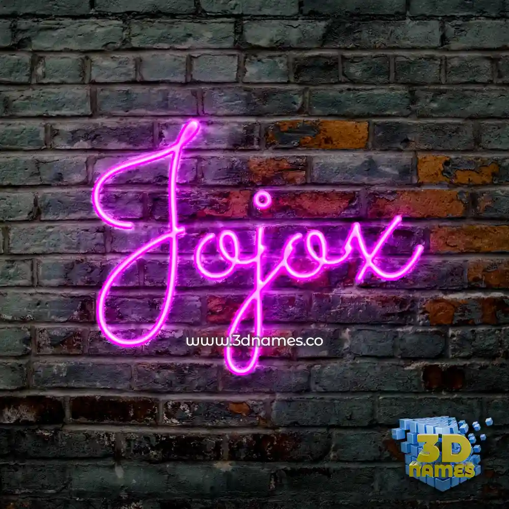 jojox in Pink Neon style - 3D name wallpaper
