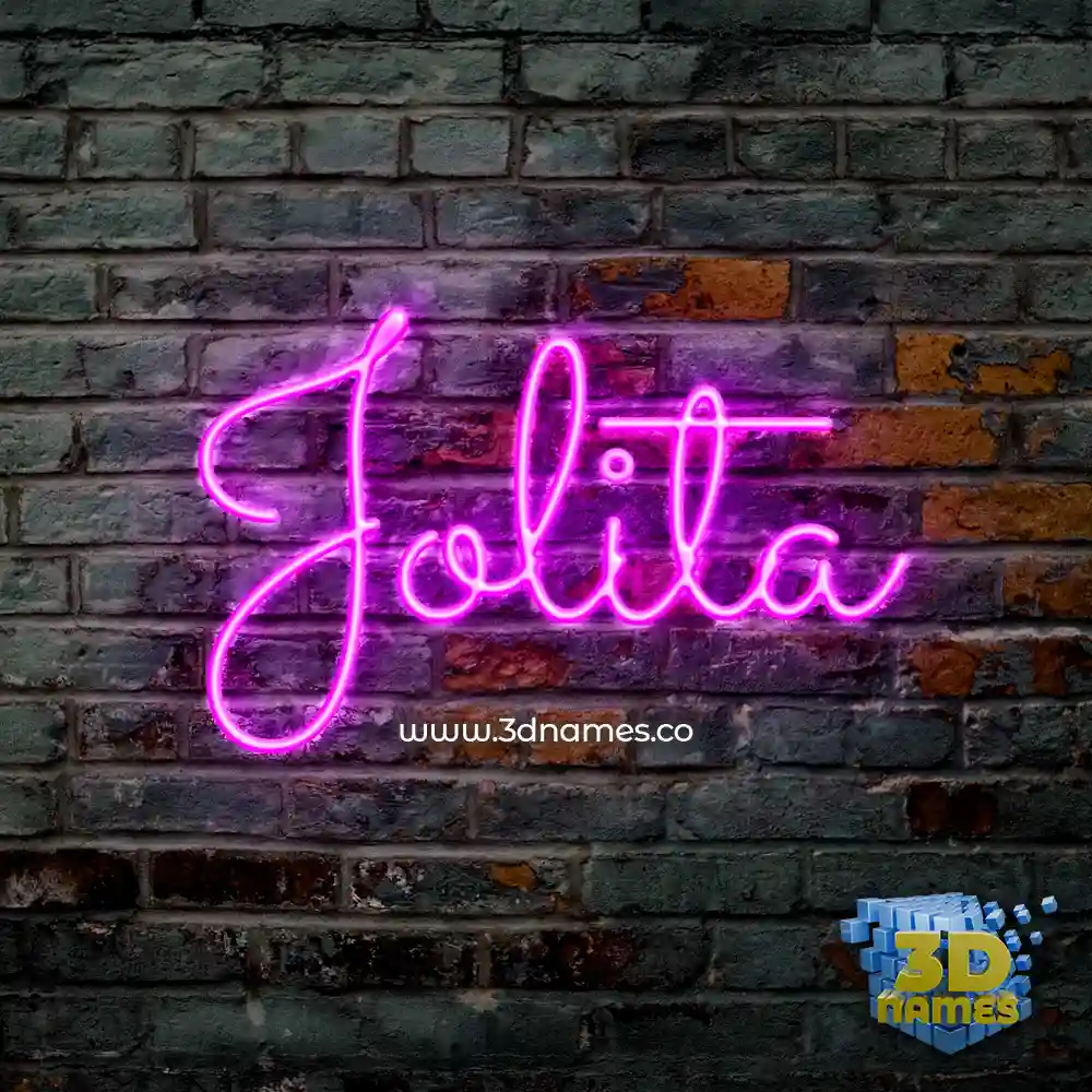 jolita in Pink Neon style - 3D name wallpaper