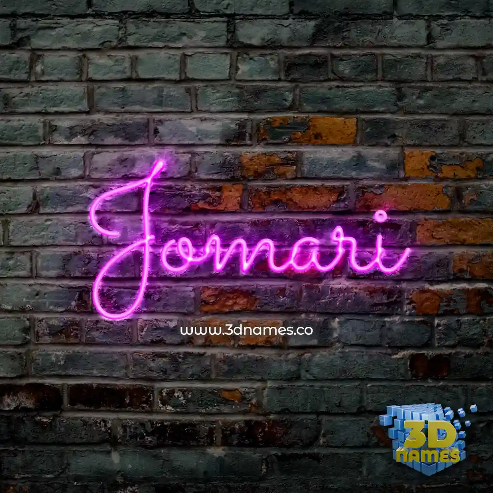 jomari in Pink Neon style - 3D name wallpaper