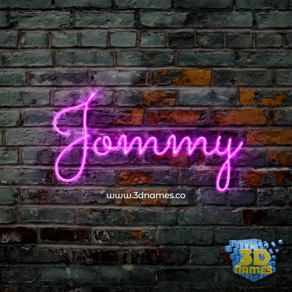 jommy in Pink Neon style - 3D name wallpaper