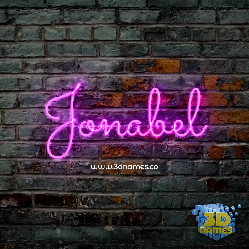 jonabel in Pink Neon style - 3D name wallpaper