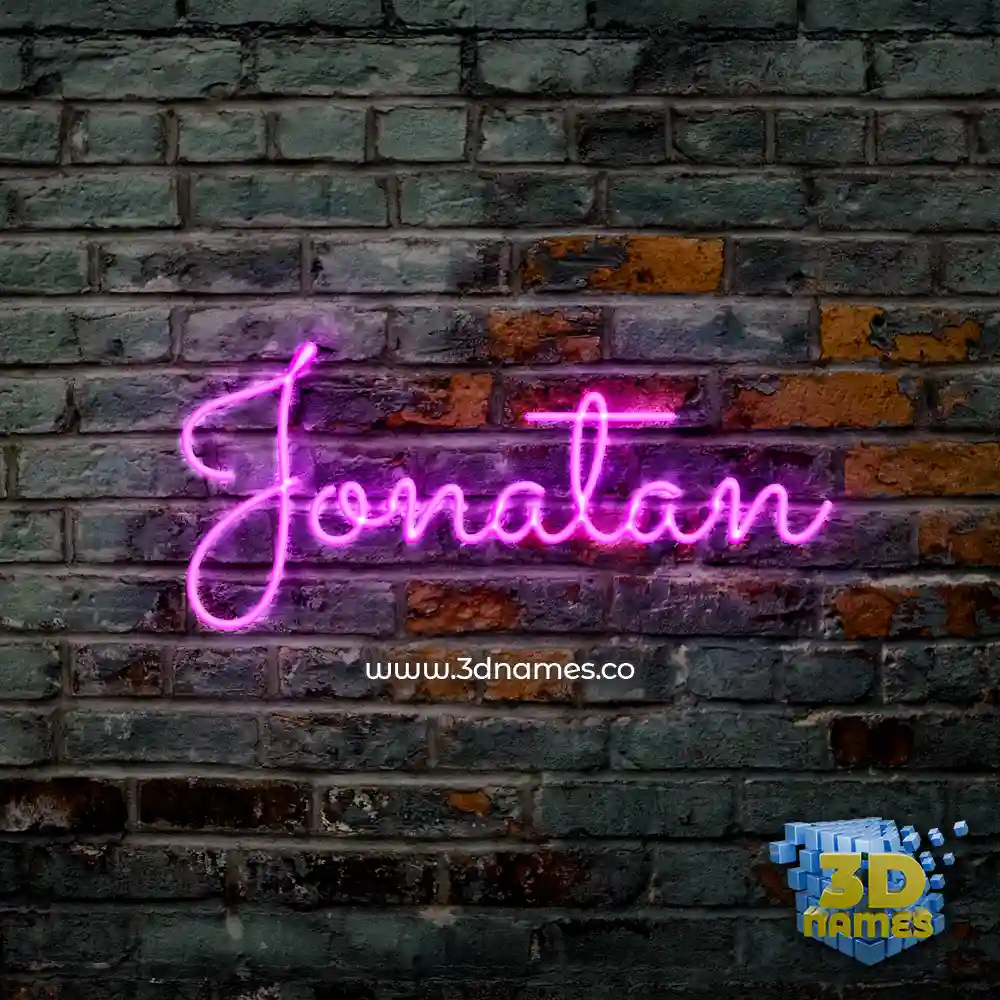 jonatan in Pink Neon style - 3D name wallpaper