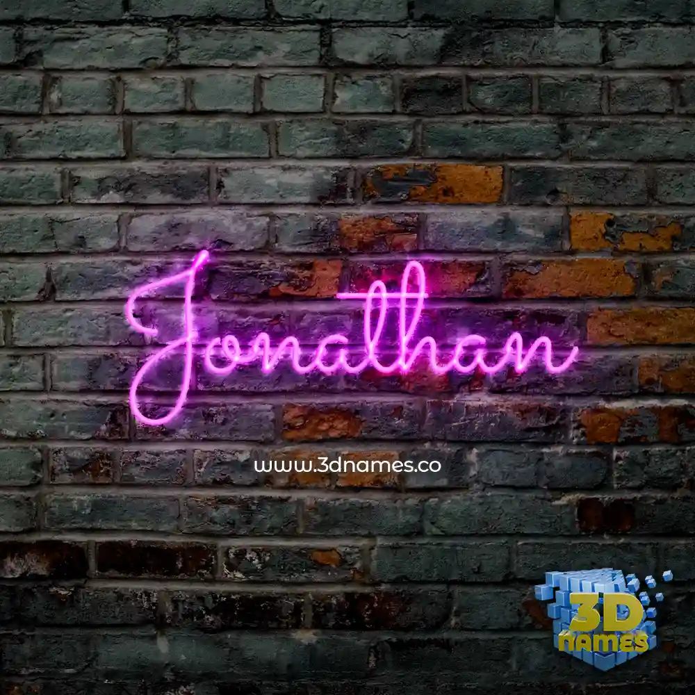 jonathan in Pink Neon style - 3D name wallpaper